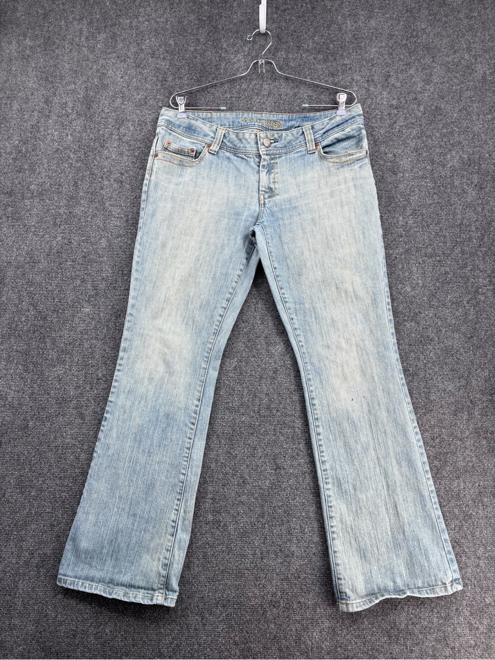 VTG Y2K American Eagle AE Artist Low Rise Boot Cut Distressed Jeans Women’s 12